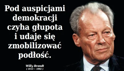 franekfm - #cytatywielkichludzi #willybrandt #demokracja #krytykademokracji #glupota ...
