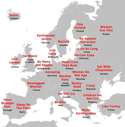 P.....o - What Europe thinks of the Japanese via Autocomplete.
#europa #mapy #mappor...