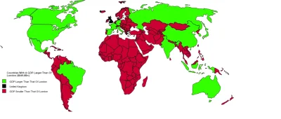 papadance - Kraje o PKB mniejszym/większym niż Londyn

#ciekawostki #mapy