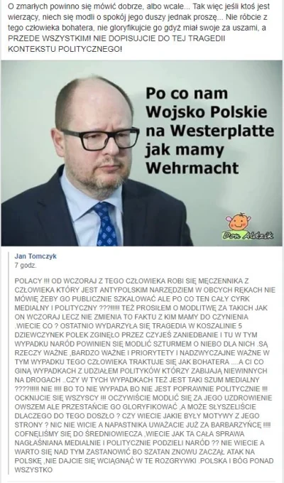 kemtom2ek - Normalnie rak jak się takie wysrywy czyta....
#wosp #gdansk #adamowicz