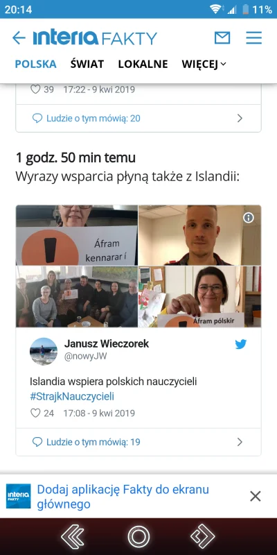 Szechlik - O #strajknauczycieli juz słyszą na islandii... Polityczny strajk. Jeszcze ...