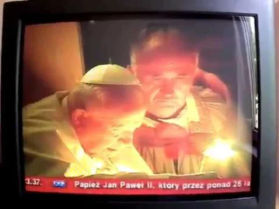 Z.....j - Moment, kiedy tvp przerwało film, aby podać informacje o śmierci papieża. (...