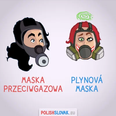 PolishSlovak - Słowacy używają maski gazowej zamiast przeciwgazowej. „Plyn” to u nich...