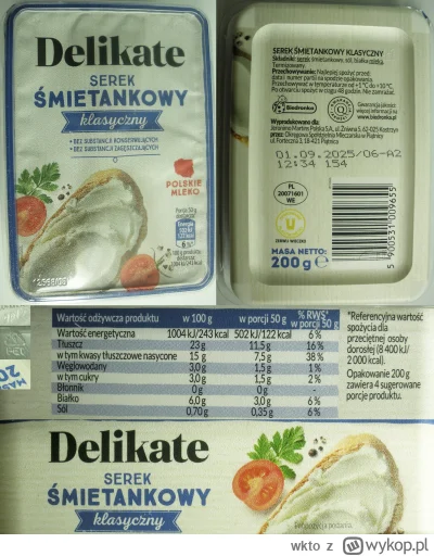 wkto - #listaproduktow
#serekdokanapek śmietankowy klasyczny 23% Delikate #biedronka
...