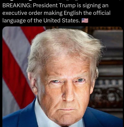 niepisowski - Trump podpisał rozporządzenie ustanawiające język angielski jako oficja...