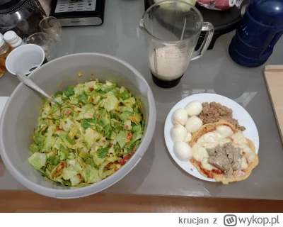 krucjan - Wczorajszy posiłek: 
Omlet z mozzarellą i pasztetem, tuńczyk, jajka, warzyw...