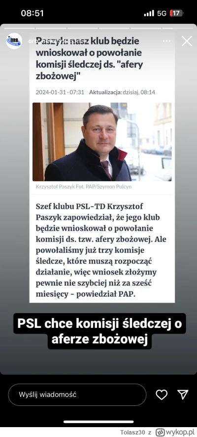 Tolasz30 - Nie wiedziałem że afery na wykopie mają taki zasięg #sejm