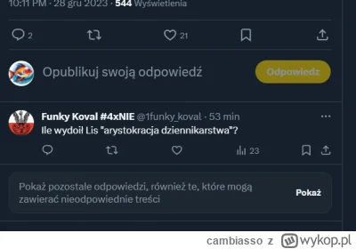 cambiasso - @Arthasss: 

Tylko nie pomyślmy że nagle ich elektorat przejrzy na oczy, ...