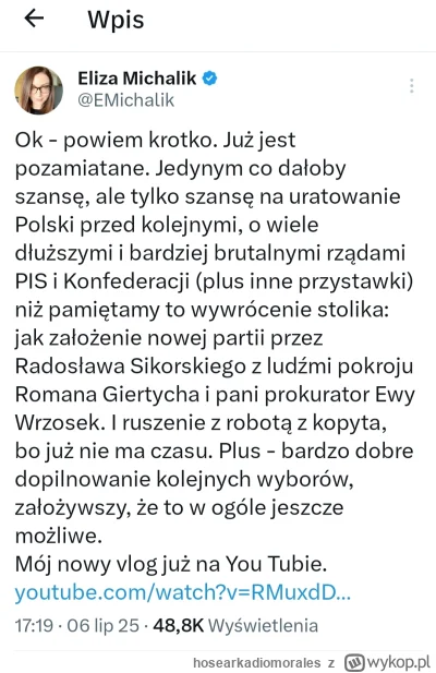 hosearkadiomorales - Wspaniały plan. Jeszcze Tomasz Lis na rzecznika prasowego. Wygra...