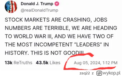 zaq22 - Przewidział wszystko.
Można go nie lubić ale to jest prawdziwy prorok.