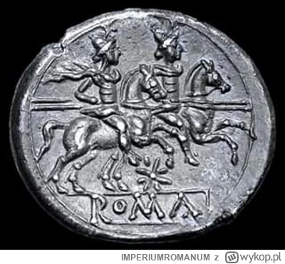 IMPERIUMROMANUM - Rzymska moneta ukazująca Dioskurów

Moneta rzymska, wybita w latach...