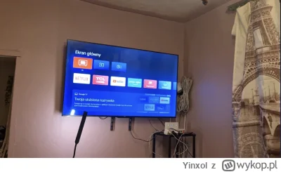 Yinxol - #bonzo serio tak zamontowany tv, że widać mocowanie? xD