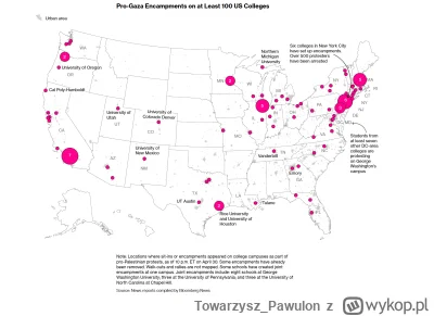 Towarzysz_Pawulon - Mapa amerykańskich protestów przeciwko ludobójstwu Bidena #usa #p...