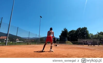 steven_senegal - trening na 33 stopniach, 20 minut i człowiek ma dość 
#tenis