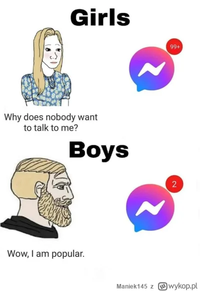 Maniek145 - Żadnej wiadomości od ponad dwóch miesięcy, ja j---e. Tylko na WhatsAppie ...