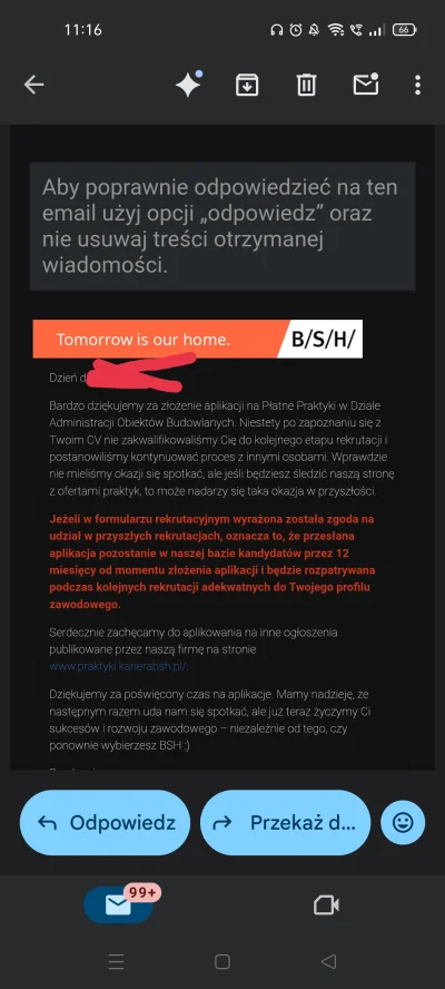 przegro_pisarz - No to cyk. ATS pokazuje 90% zgodności CV z ogłoszeniem i nic to nie ...