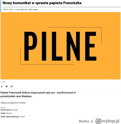 Kemo - Później się dziwną, że nikt nie traktuje mediów poważnie. Kompletnie nie ma se...