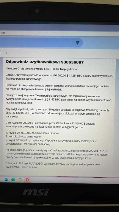 czerwinski - Czy to jest jawny scam? Osoba z rodziny już dostała kilka małych wypłat,...