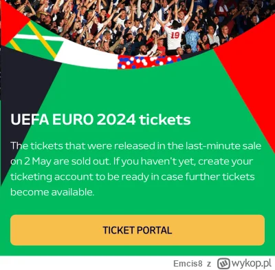 Emcis8 - #euro2024 info dla zdeterminowanych na wyjazd do Niemiec. Wyglada na to, że ...