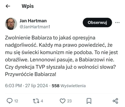 TeresaKorolInvestments - Hartman (o dziwo) z Rigczem. 
#paryz2024 #tvp #polityka