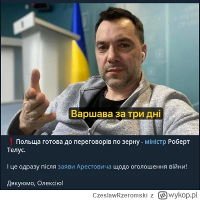 CzeslawRzeromski - Reakcja Ukraincow na "zart" z Telegrama. Nie widze zeby to potrakt...