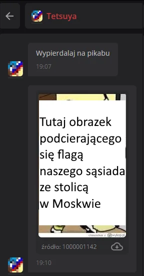 IlikeTrains - xD

@Tetsuya po pierwsze to proszę grzeczniej, fajniaczku. Zachowajmy k...
