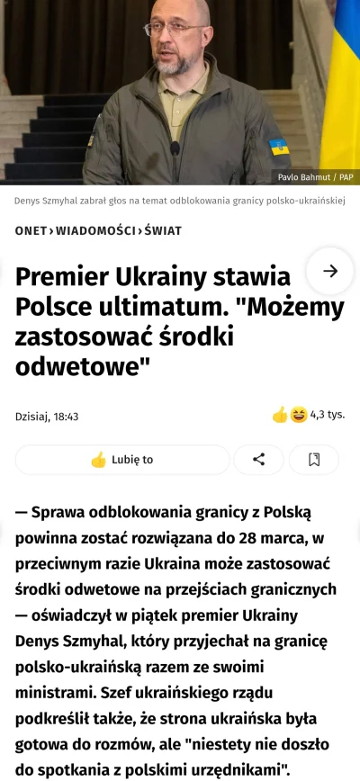 KarolaG17 - Robi się bardzo ciekawe w stosunkach Ukrainy do Polski

Najpierw wicemars...