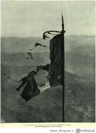 Hans_Kropson - Włoska flaga na szczycie Monte Santo di Goricia zdobytym w czasie XI o...