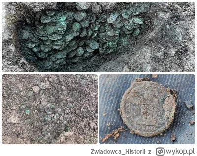 Zwiadowca_Historii - Skarb 8000 rzymskich monet z IV wieku odkryty wykrywaczem (GALER...