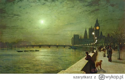 szarytkarz - "Reflections on the Thames, Westminster"
John Atkinson Grimshaw (1880)

...