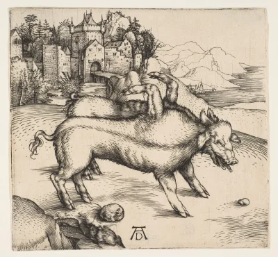 Loskamilos1 - Albrecht Durer i jego "Potworna świnia z Landser", drzeworyt wykonany w...