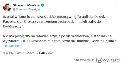 Amatorro - Po co jakiś szpital? Przecież brat Mentzena wyleczył się u wiejskiej baby....