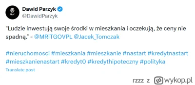 rzzz - W sumie to jest spoko, że Tomczak gra już w otwarte karty.

#nieruchomosci