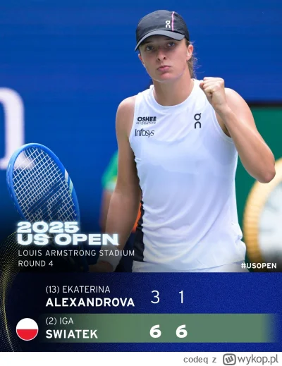 codeq - Iga w ćwierćfinale US Open 25
ᕦ(òóˇ)ᕤ

#tenis #sport