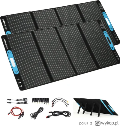 polu7 - 2pcs Astrolux FSP200 18V 200W Foldable Solar Panel w cenie 339.99$ (1383.36 z...