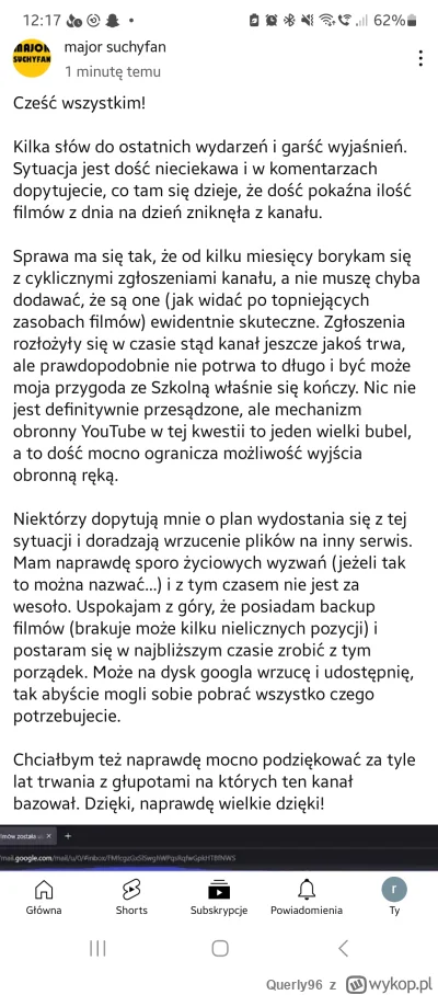 Querly96 - Kolejny kanał zrzucony przez Nowaka i jego nietypowych znajomych.. Ale tam...