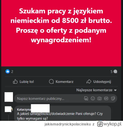 jakismadrynickpolacinsku - Co o tym sądzicie? Czy 8500 brutto za #niemiecki to za duż...