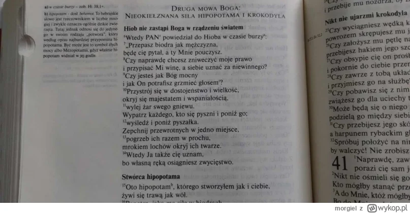 morgiel - po długiej przerwie skończyłem księgę Hioba :d odbiłem na tak długo dlatego...