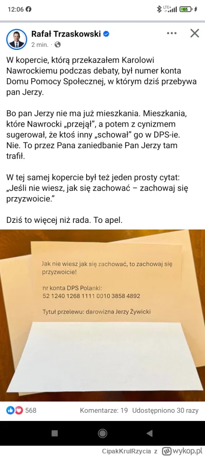 CipakKrulRzycia - #polityka #trzaskowski #debata z facebooka #bekazpisu