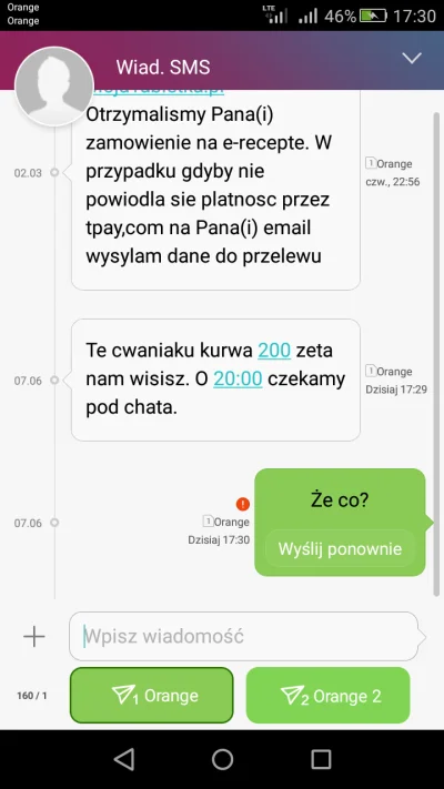 Gzyro - Dostał ktoś kiedyś takiego smsa? XDDDD
Nawet zadzwonić żeby typa wyjaśnić nie...