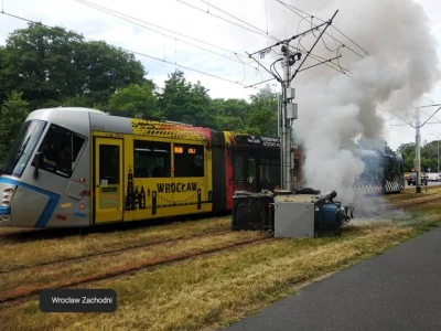 mroz3 - Kolizja tramwaju z kosiarką przy ul. Pilczyckiej. Występują utrudnienia w ruc...