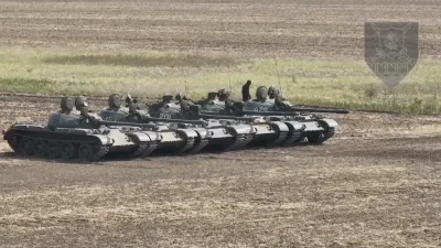 arkan997 - Rosyjski 1430. pułk składający się ze zmobilizowanych otrzymał czołgi T-55...
