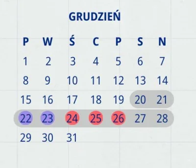 deap - Jak ktoś nie pracuje w soboty to w tym roku w grudniu bierzesz urlop 22 i 23 i...