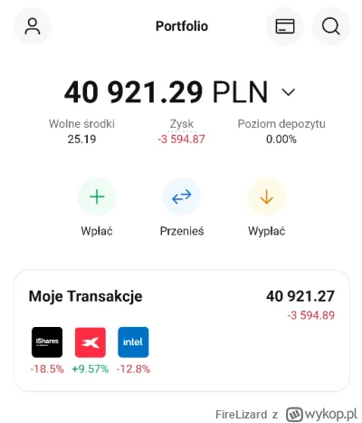 FireLizard - #gielda mojego portfolio już nie ma, miało piękny pogrzeb