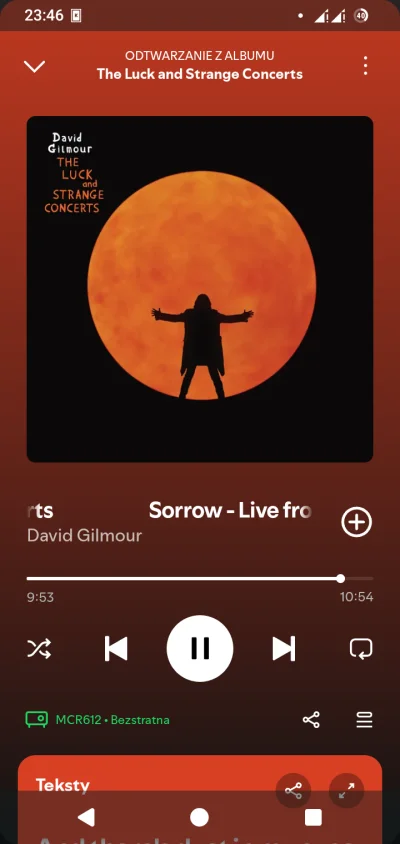 dzyndzla - Pan #davidgilmour to jest jednak fachowiec, zajebista płyta #pinkfloyd #pr...