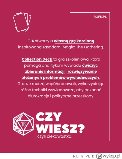 RGFK_PL - CIA udostępniła dokumentację dotyczącą gry Collection Deck. Dokumenty te za...