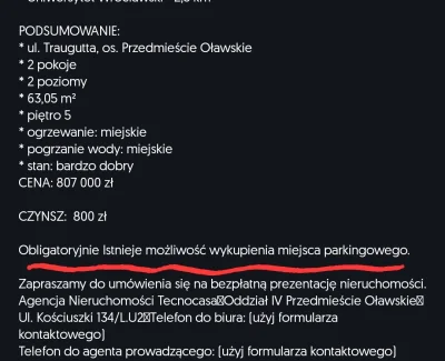 kaczoor - Dzisiaj parę perełek z olx w kontekście #nieruchomosci. Pośrednicy już troc...