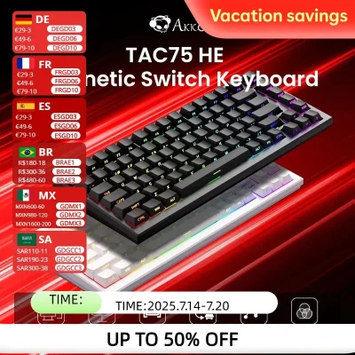 n____S - ❗ AKKO TAC75 HE Magnetic Switch Keyboard 75%
〽️ Cena: 30.98 USD
➡️ Sklep: Al...