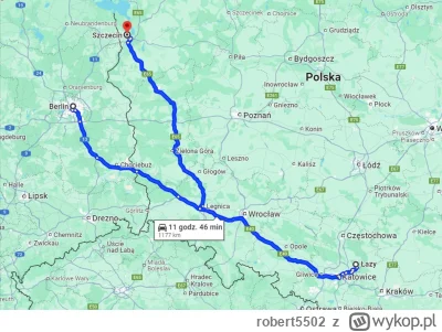 robert5502 - Taką trasę, z Berlina do Szczecina przez śląskie Łazy, miał zrobić tirem...