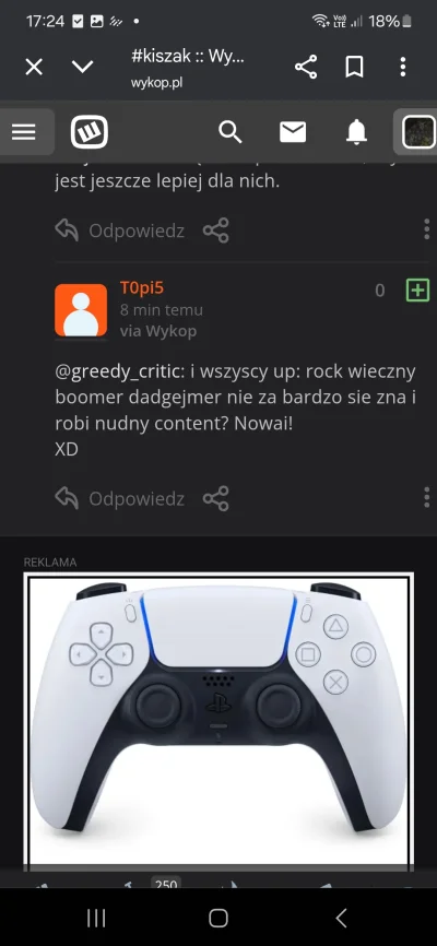 CzarnyTroll - @T0pi5:  Jezeli  kazdy twoj udzial w dyskusji zaczyna sie od obrazania ...